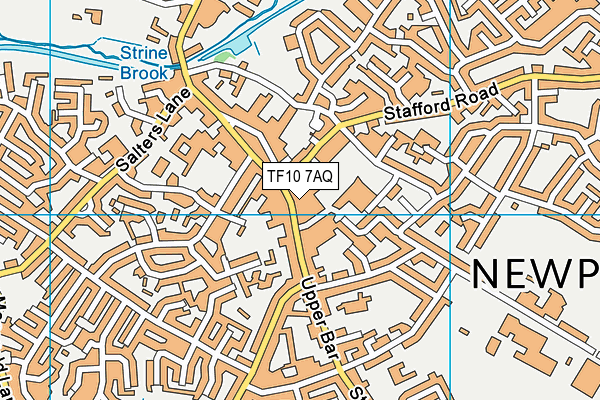TF10 7AQ map - OS VectorMap District (Ordnance Survey)