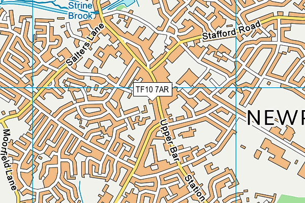 TF10 7AR map - OS VectorMap District (Ordnance Survey)