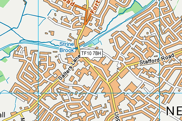 TF10 7BH map - OS VectorMap District (Ordnance Survey)