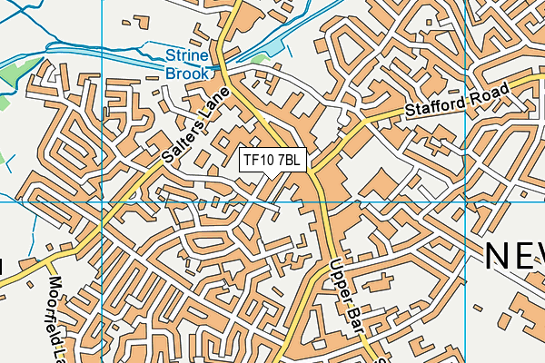 TF10 7BL map - OS VectorMap District (Ordnance Survey)