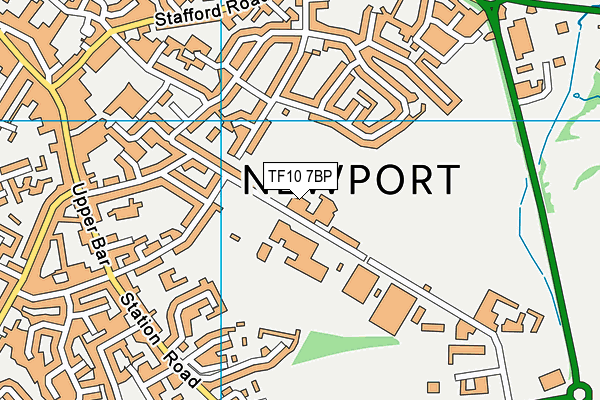 TF10 7BP map - OS VectorMap District (Ordnance Survey)