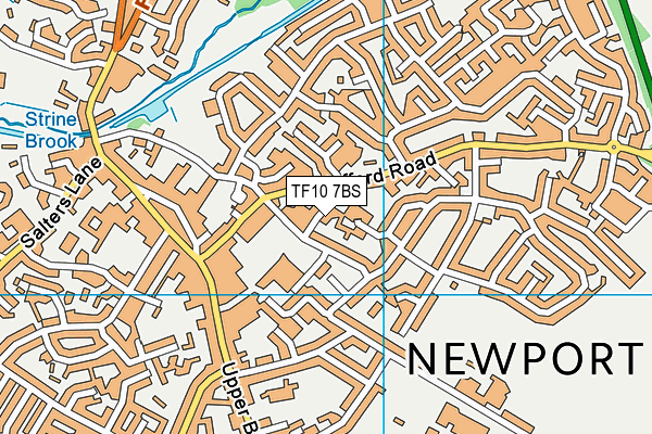 TF10 7BS map - OS VectorMap District (Ordnance Survey)