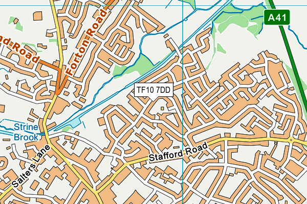 TF10 7DD map - OS VectorMap District (Ordnance Survey)