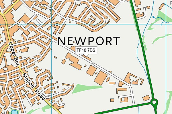The Burton Borough School map (TF10 7DS) - OS VectorMap District (Ordnance Survey)