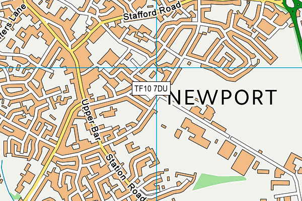TF10 7DU map - OS VectorMap District (Ordnance Survey)