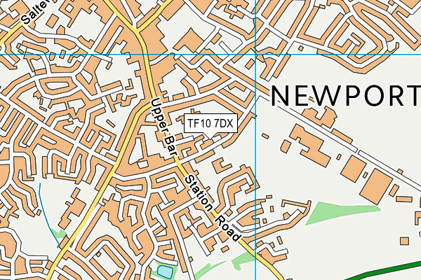 Newport Infant School and Nursery map (TF10 7DX) - OS VectorMap District (Ordnance Survey)