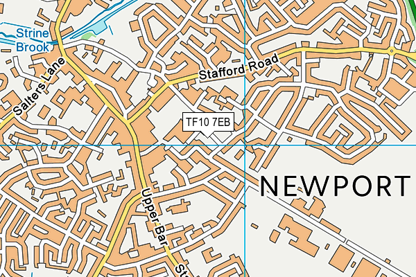 TF10 7EB map - OS VectorMap District (Ordnance Survey)