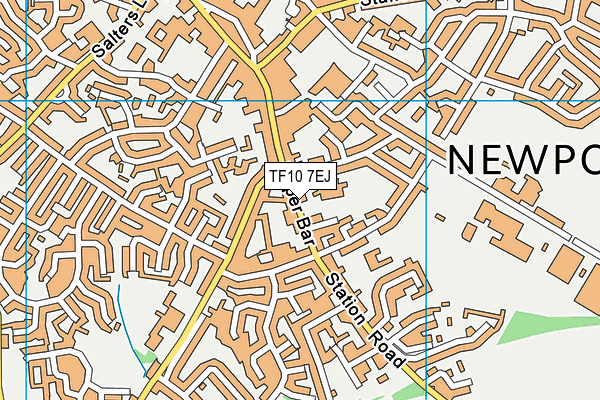 TF10 7EJ map - OS VectorMap District (Ordnance Survey)