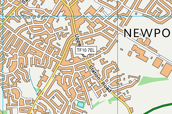 TF10 7EL map - OS VectorMap District (Ordnance Survey)