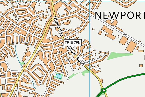 TF10 7EN map - OS VectorMap District (Ordnance Survey)