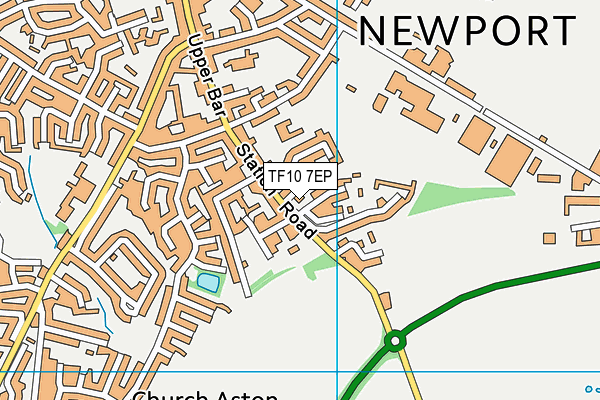 TF10 7EP map - OS VectorMap District (Ordnance Survey)