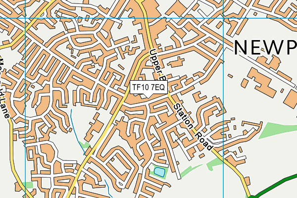 TF10 7EQ map - OS VectorMap District (Ordnance Survey)