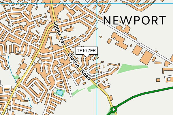 TF10 7ER map - OS VectorMap District (Ordnance Survey)