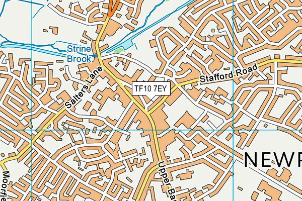 TF10 7EY map - OS VectorMap District (Ordnance Survey)