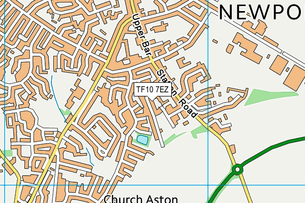 TF10 7EZ map - OS VectorMap District (Ordnance Survey)