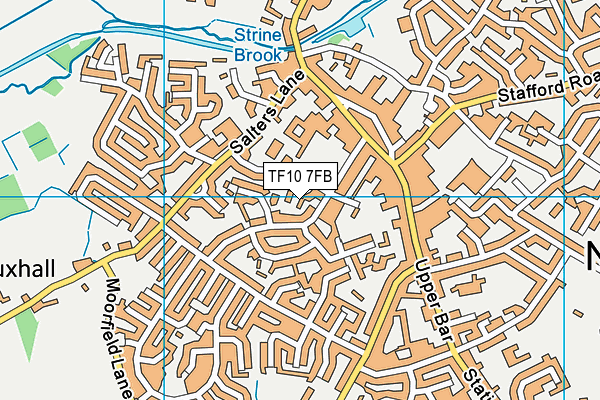 TF10 7FB map - OS VectorMap District (Ordnance Survey)