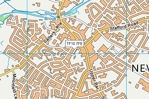 TF10 7FE map - OS VectorMap District (Ordnance Survey)