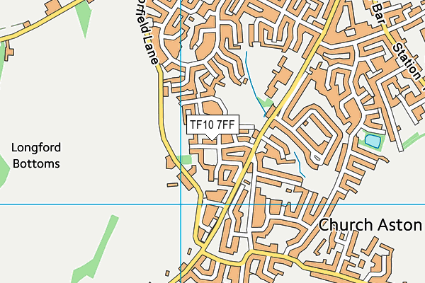 TF10 7FF map - OS VectorMap District (Ordnance Survey)