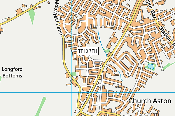 TF10 7FH map - OS VectorMap District (Ordnance Survey)