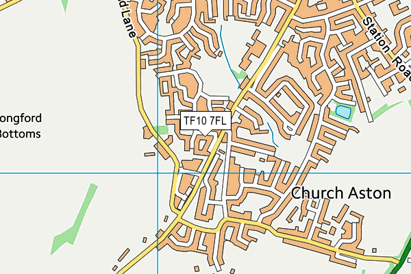 TF10 7FL map - OS VectorMap District (Ordnance Survey)