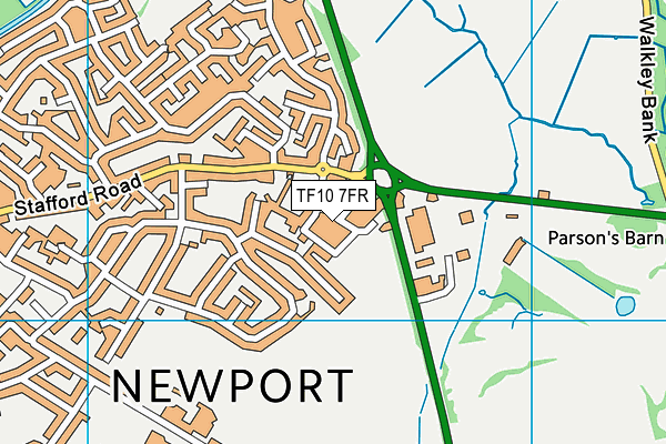 TF10 7FR map - OS VectorMap District (Ordnance Survey)