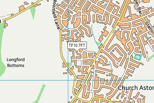 TF10 7FT map - OS VectorMap District (Ordnance Survey)