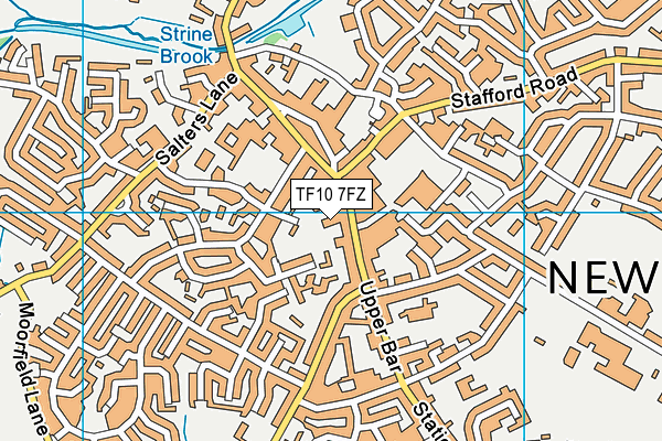 TF10 7FZ map - OS VectorMap District (Ordnance Survey)