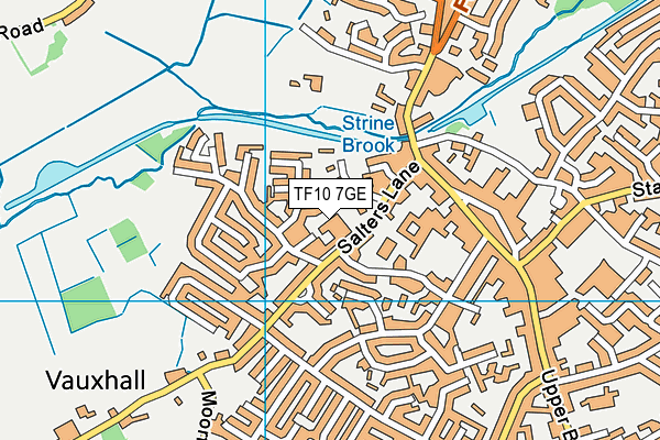 TF10 7GE map - OS VectorMap District (Ordnance Survey)