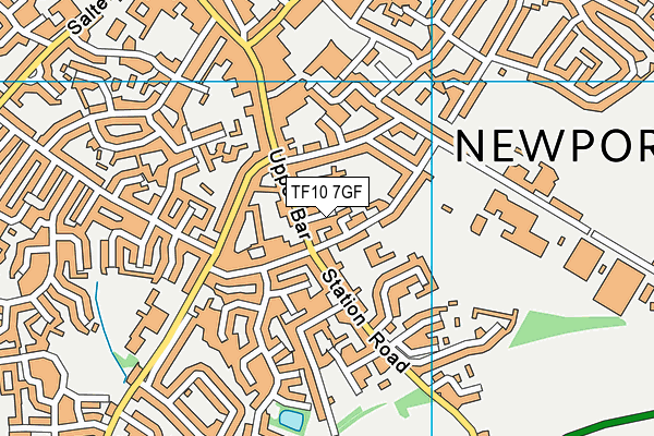 TF10 7GF map - OS VectorMap District (Ordnance Survey)