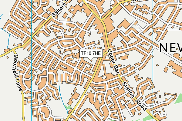 TF10 7HE map - OS VectorMap District (Ordnance Survey)