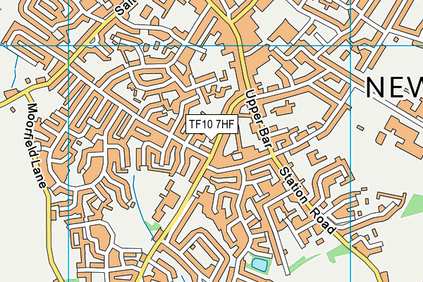 TF10 7HF map - OS VectorMap District (Ordnance Survey)