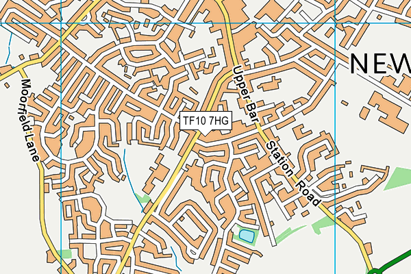 TF10 7HG map - OS VectorMap District (Ordnance Survey)