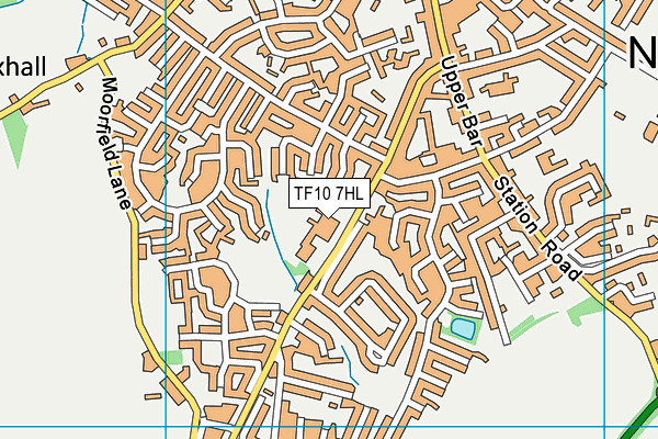 Newport Girls High School Academy Trust map (TF10 7HL) - OS VectorMap District (Ordnance Survey)