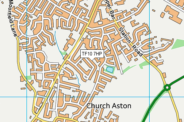 TF10 7HP map - OS VectorMap District (Ordnance Survey)