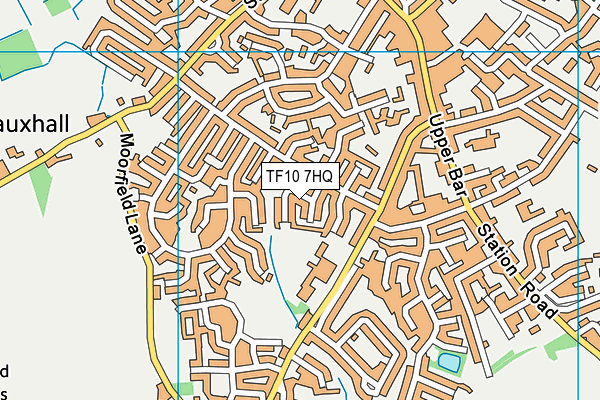 TF10 7HQ map - OS VectorMap District (Ordnance Survey)