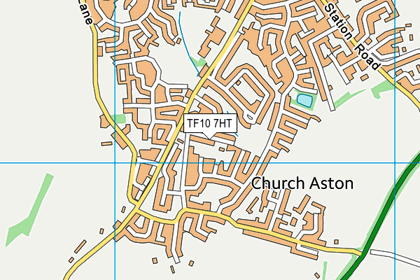 TF10 7HT map - OS VectorMap District (Ordnance Survey)