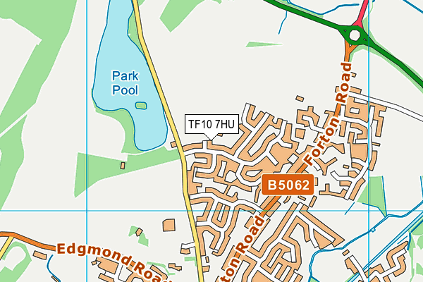 TF10 7HU map - OS VectorMap District (Ordnance Survey)