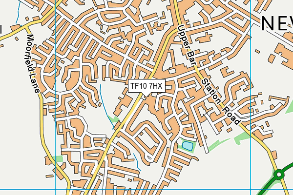 TF10 7HX map - OS VectorMap District (Ordnance Survey)