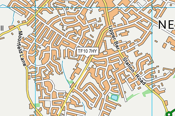 TF10 7HY map - OS VectorMap District (Ordnance Survey)