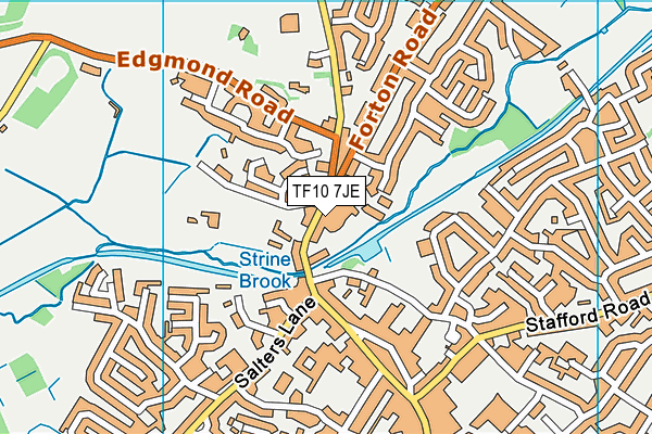 Castle House School map (TF10 7JE) - OS VectorMap District (Ordnance Survey)