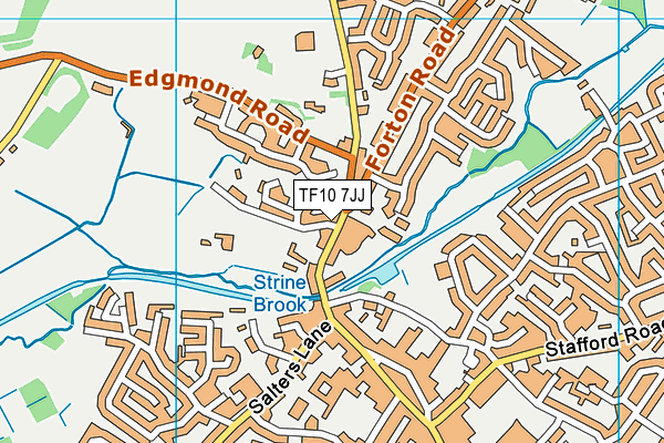 TF10 7JJ map - OS VectorMap District (Ordnance Survey)