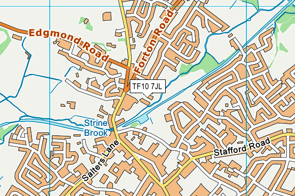 TF10 7JL map - OS VectorMap District (Ordnance Survey)