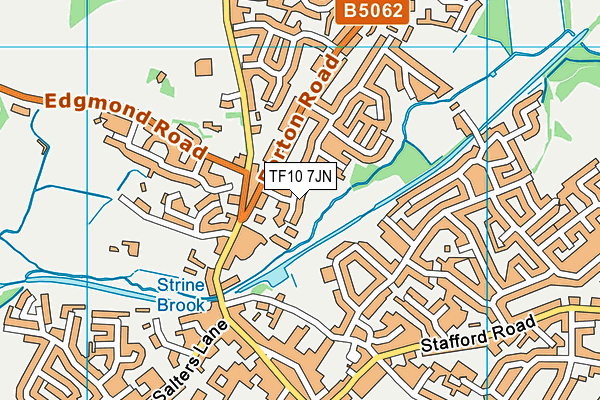 TF10 7JN map - OS VectorMap District (Ordnance Survey)