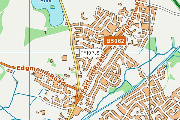 TF10 7JS map - OS VectorMap District (Ordnance Survey)