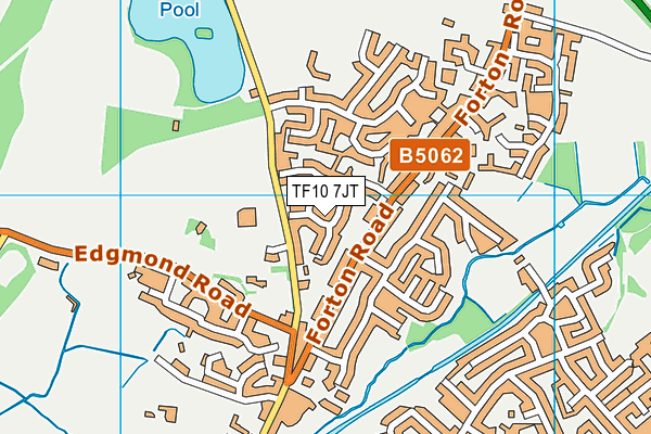 TF10 7JT map - OS VectorMap District (Ordnance Survey)