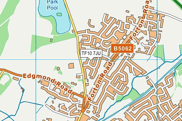 TF10 7JU map - OS VectorMap District (Ordnance Survey)