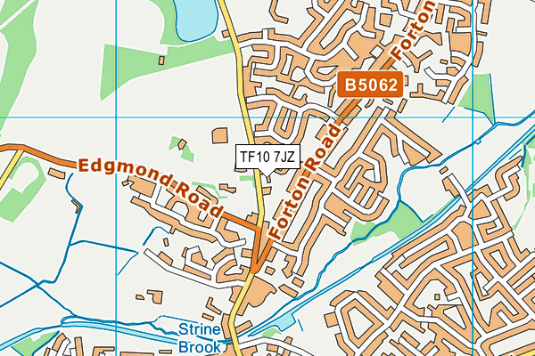 TF10 7JZ map - OS VectorMap District (Ordnance Survey)