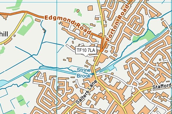 TF10 7LA map - OS VectorMap District (Ordnance Survey)