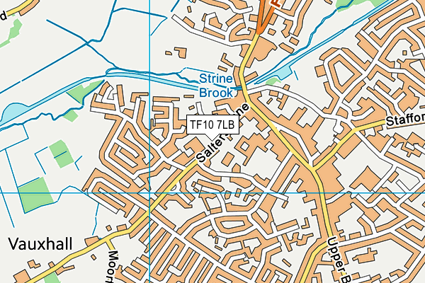 TF10 7LB map - OS VectorMap District (Ordnance Survey)