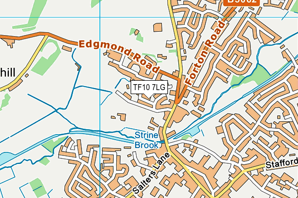 TF10 7LG map - OS VectorMap District (Ordnance Survey)